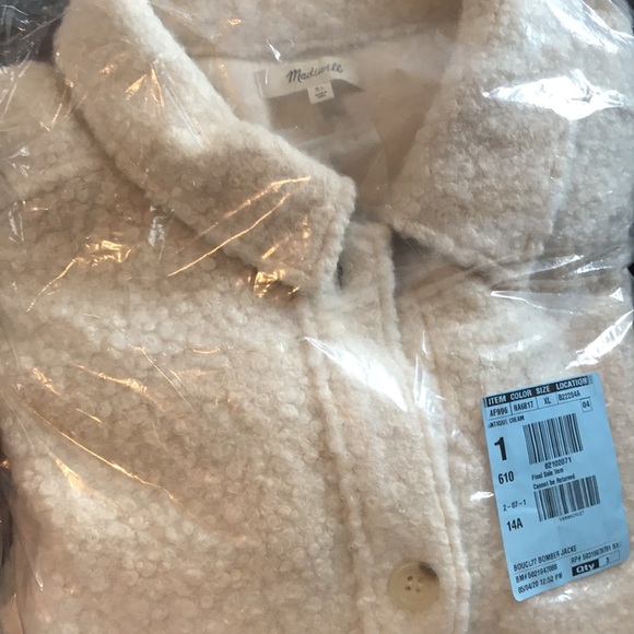 Madewell Bouclé Bomber Jacket - Picture 6 of 6